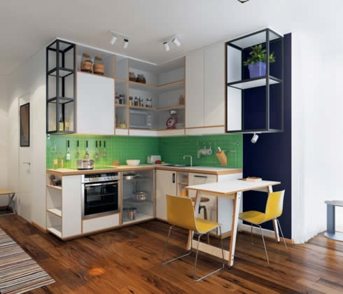 Gợi ý thiết kế phòng bếp nhỏ đầy đủ tiện nghi