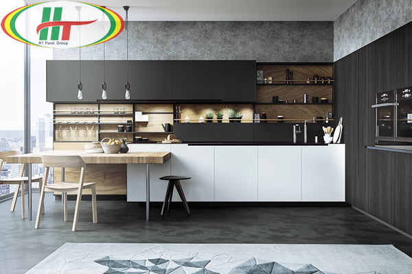 Cách sử dụng màu đen trong trang trí nội thất nhà bếp hiện đại
