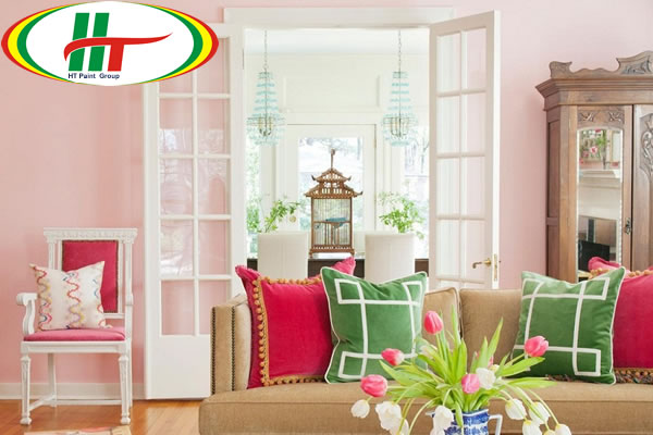 Tại sao lại lựa chọn màu hồng sơn phòng khách?