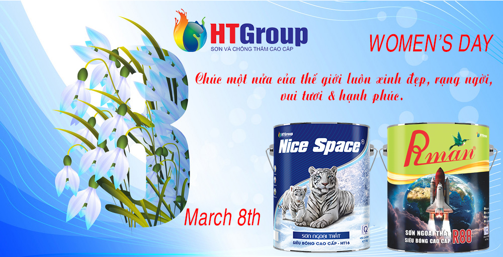 HTGroup sơn Nice Space & Rman chúc mừng ngày quốc tế phụ nữ 8-3